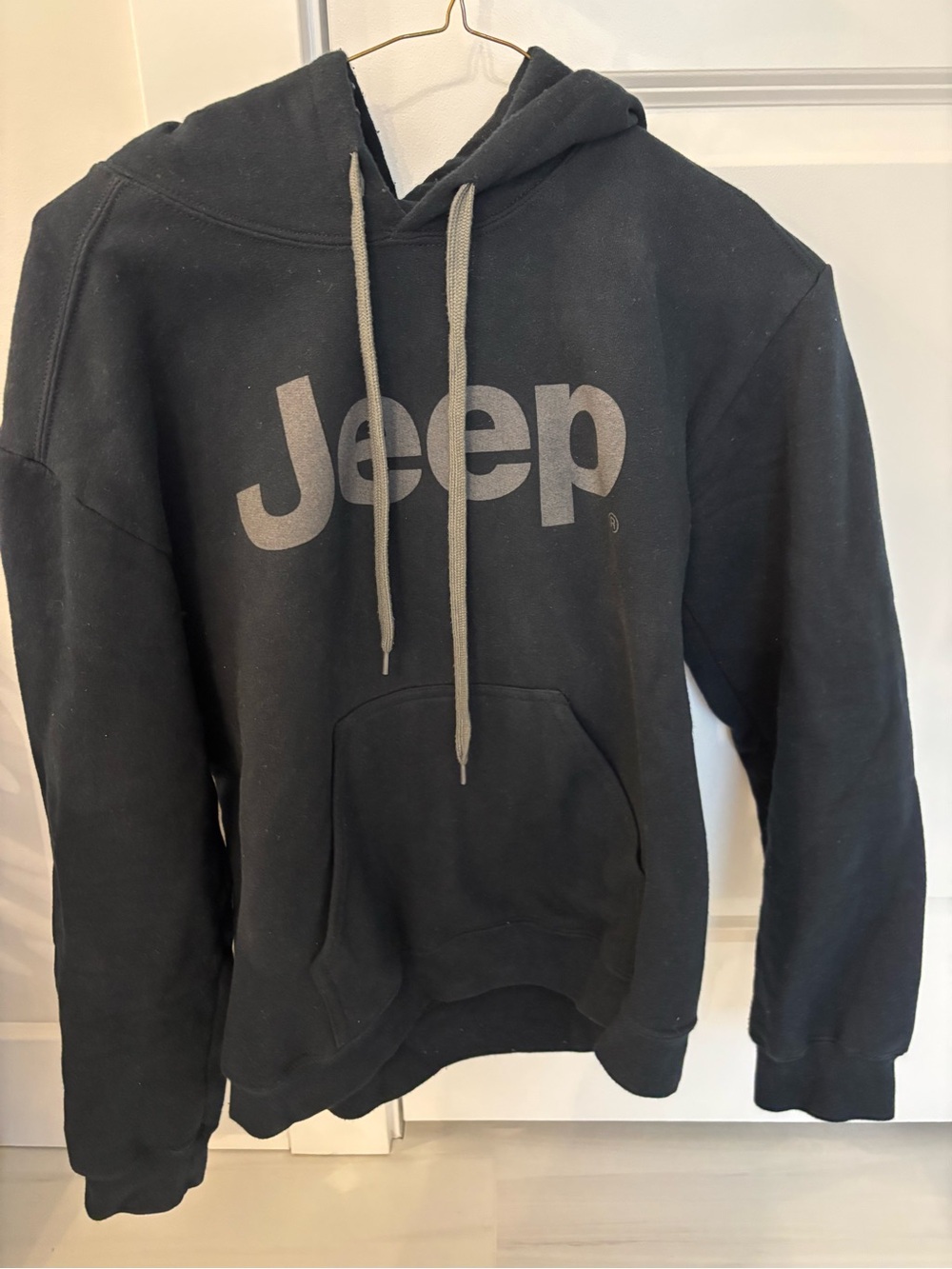 Jeep Men's Black Hooded Sweatshirt with Logo Small